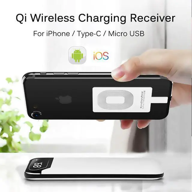 Alt view image 2 of 5 - USB Type C Universal Fast Wireless Charger adapter For Samsung huawei For iPhone For Android Qi Wireless Charging Receiver