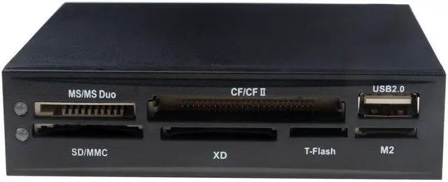 Alt view image 2 of 5 - All In 1 Internal Card Reader USB 2.0 3.5" Floopy Bay Front Panel Card Reader USB Flash Memory Card Reader