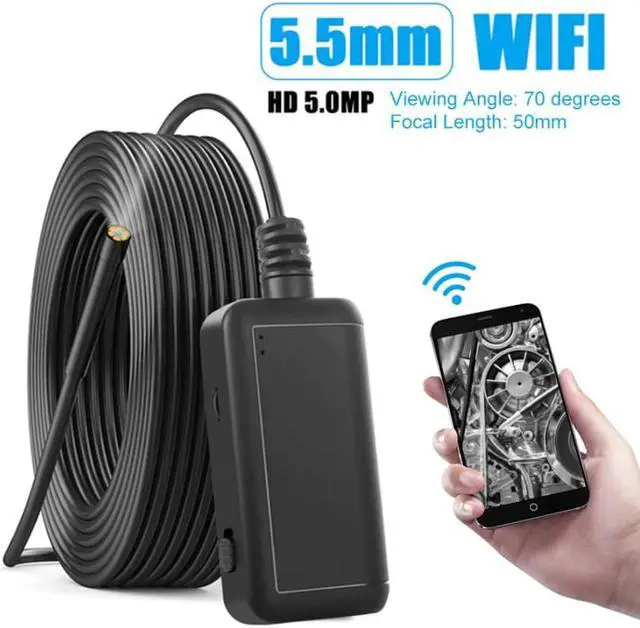 Alt view image 2 of 5 - Endoscope Camera 0.2in 5MP IP67 6 LEDs Borescope Inspection Camera for iOS / Android Smartphones endoscopio
