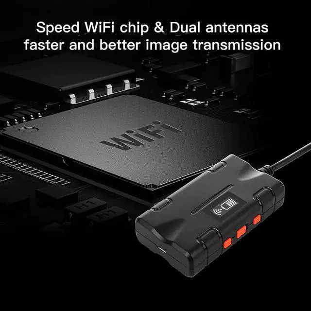 Alt view image 4 of 5 - Inspection Camera WiFi Endoscope 2.0 MP 1080P HD Borescope Rigid Snake Cable WIth 8 LED for IOS iPhone Android Tablet