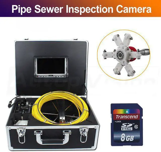 Alt view image 2 of 4 - 7D1 30M 7" LCD 23MM Sewer Drain Pipeline Endoscope Camera with Pulley Professional Pipe Sewer Inspection Tools with DVR function