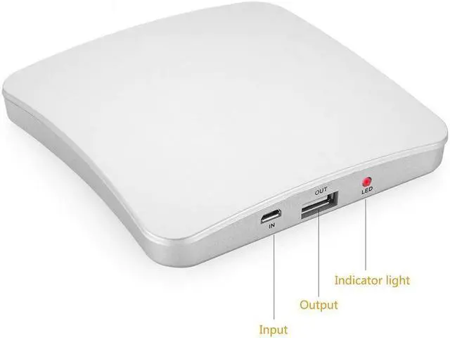 Alt view image 5 of 5 - Power Bank 1800/2600/5200mAh USB Charger Car Window Round Sucker Style Phone Charger Portable External battery