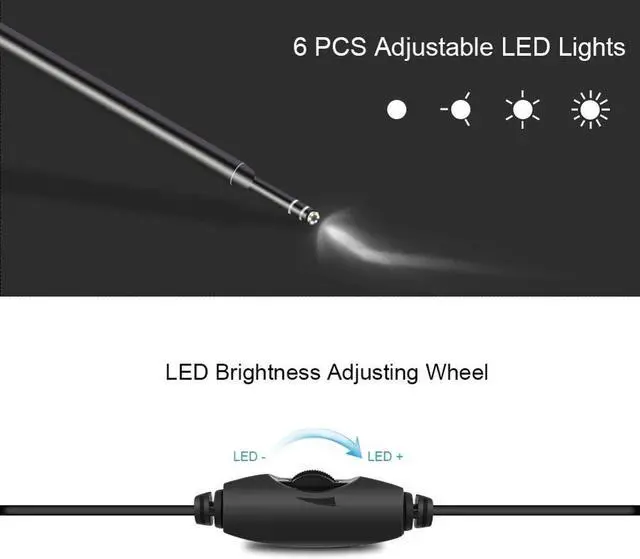 Alt view image 3 of 5 - 3 in 1 Ear Heard Inspect Camera 5.5mm Ear Endoscopy 480P Earwax Cleaning Earpick Endoscope for Android Smartphone PC