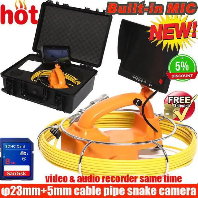 Main image of 960P AHD Meter counter DVR audio Pipe Wall Sewer Inspection Camera System 60m Pipe Video snake Endoscope Camera with audio