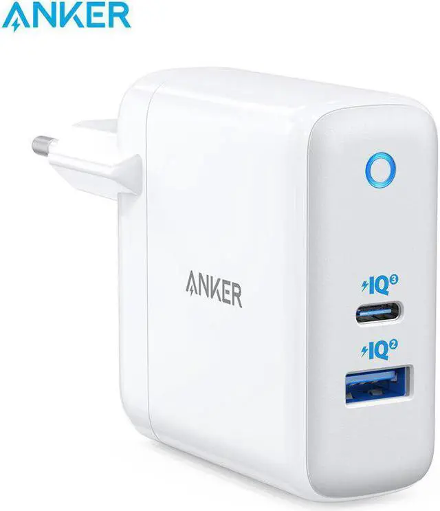 Main image of USB C Charger,  60W PIQ 3.0 & GaN Tech Dual Port Charger, PowerPort Atom III (2 Ports) Travel Charger with a 45W USB C Port