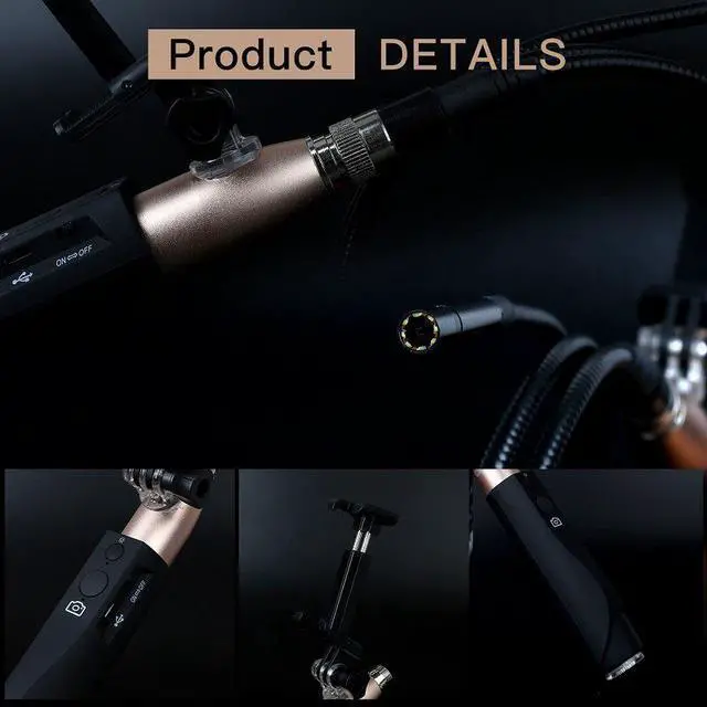 Alt view image 5 of 5 - 8MM 1080P HD Wifi Handheld Endoscope Waterproof Wireless IP Camera USB Inspection Endoscopio For Android Phone with gift box
