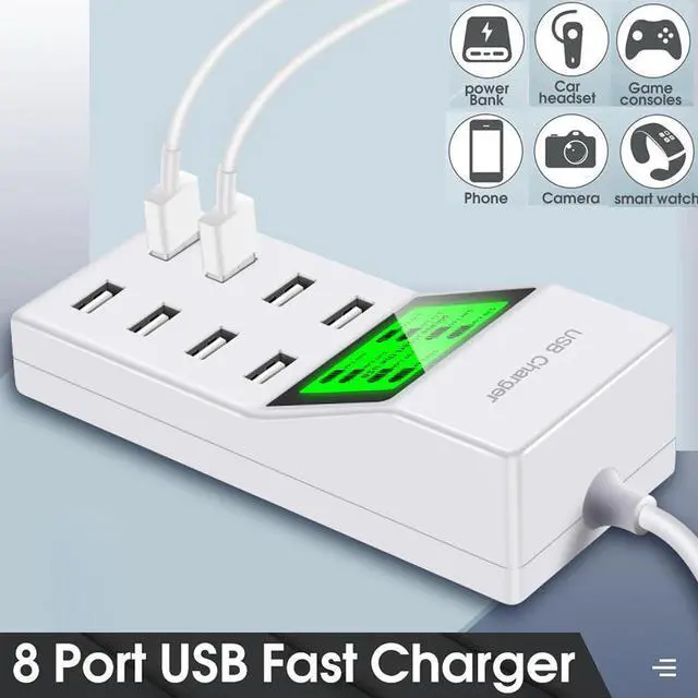 Main image of 8 Port USB Wall Charger Charging Station Socket LED HUB Adapter for Mobile Phone Smartphone Tablets Travel Office Home Digital