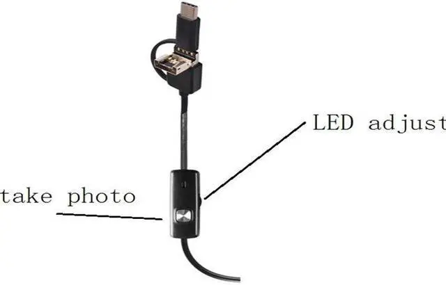 Alt view image 5 of 5 - USB Mini Endoscope Camera 3in17mm 2m 1m 1.5m IP67 Waterproof 6LED Borescope Inspection Camera for Android Smartphone PC