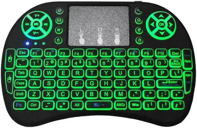 Alt view image 3 of 5 - Mini 2.4G Wireless Keyboard Touchpad Color Backlit Air Mouse Russian Spanish For Android TV Box Xbox Smart TV PC PS3/PS4 HTPC