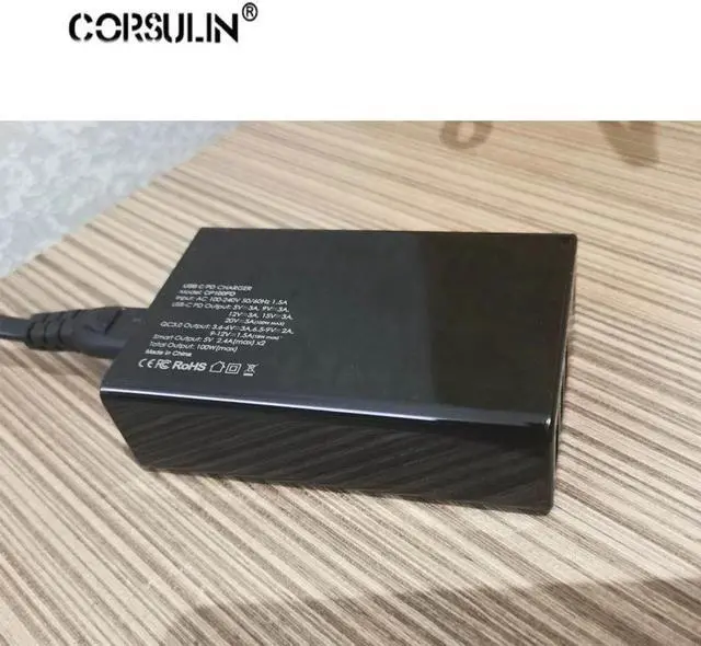 Alt view image 5 of 5 - 100W 90W 87W 65W 45W USB Type-C Charger For Macbook Asus Lenovo ThinkPad Xiaomi Pro 5V 9V 12V 15V 20V Max 5A 100W USB C Charger