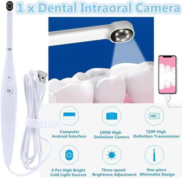 Alt view image 6 of 7 - Oral Inspection Intraoral Camera Waterproof 720P HD Endoscope Wifi Borescope Teeth whitening kit For Dentist Dental Tools