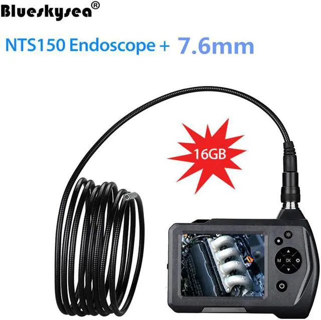 Main image of 7.6mm borescope Camera New NTS150 3.5" color LCD Display Monitor Inspection Endoscope 6 LEDS Borescope 7.6mm Snake Tube Camera