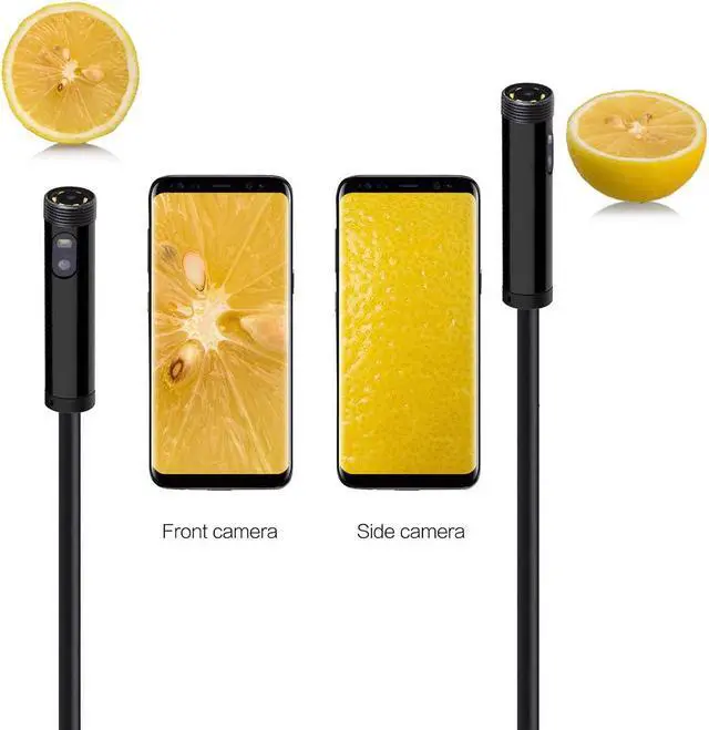 Alt view image 5 of 5 - 1m/2m/3m/5m 3 IN 1 USB Dual Endoscope Camera HD Hard Cable Inspection Camera 8mm 6 LED Borescope for Android PC Endoscope