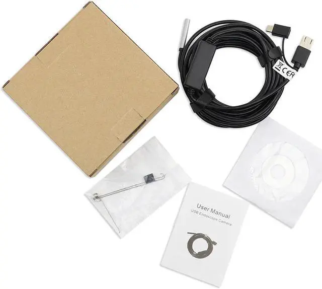 Alt view image 4 of 5 - 3-in-1 Micro USB Type-C Endoscope Inspection Borescope Camera HD 5.5mm Built-in 6 Adjustable LED Lights 20M Cable Waterproof