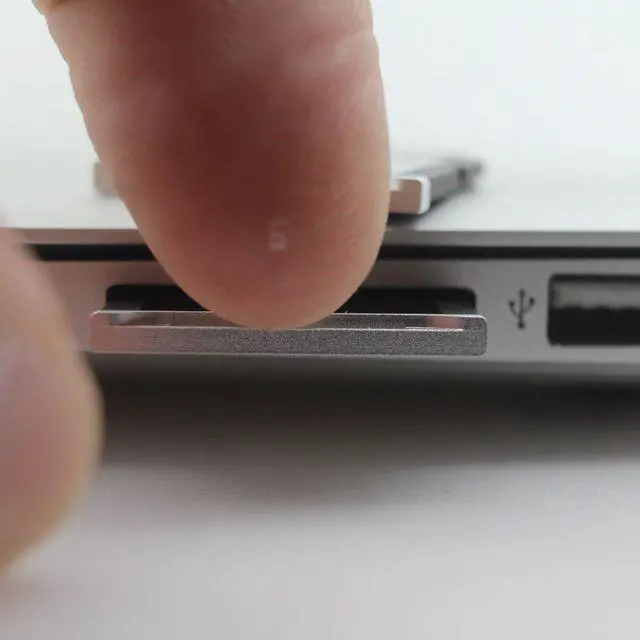 Alt view image 5 of 5 - Aluminum Micro SD to SD Memory Card Adapter Stealth Drive Card Reader For MacBook Pro Retina 13"/15" and MacBook Air 13"