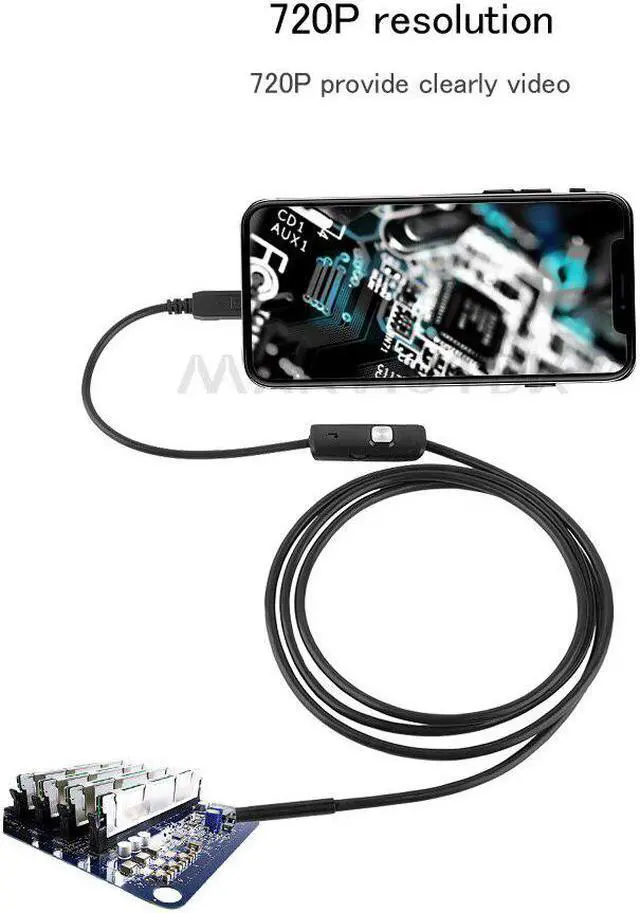 Alt view image 3 of 5 - 5.5mm 1M/1.5M 6 LED Endoscope Mirco USB Endoscope Camera Android Waterproof Pipeline PCB PC Inspection Mini Camera Endoscope HD