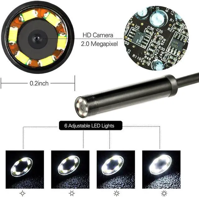 Alt view image 3 of 5 - 8MM OTG Android Endoscope Camera 1M 2M 5M 10M Video Endoscope Borescope Inspection Camera Windows USB Endoscope for Car