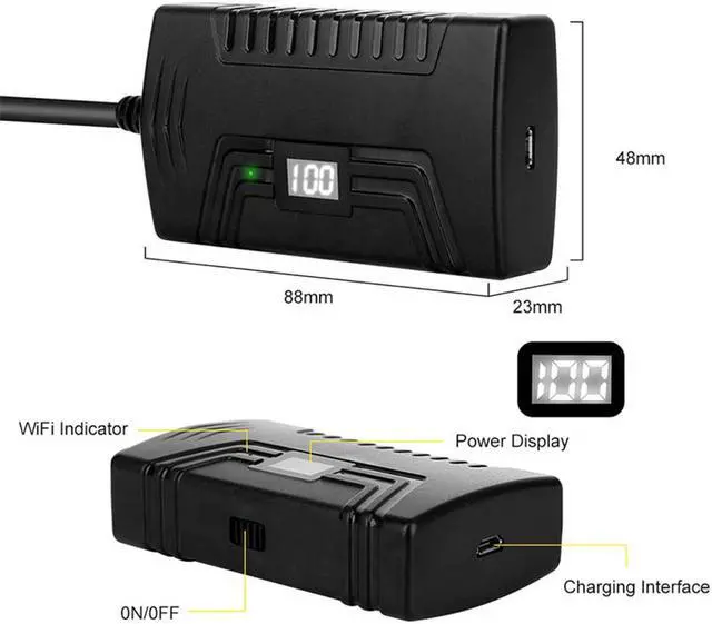 Alt view image 4 of 5 - 2MP  3.9MM WIFI Endoscope Wireless Borescope Inspection Camera 3in1 usb hd Otoscope For Android Microscope