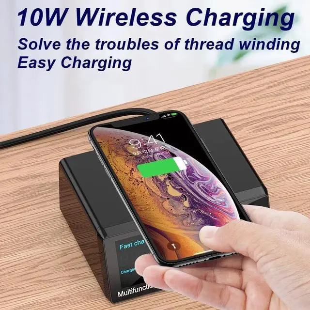 Alt view image 5 of 5 - 100W Multi USB Fast Charger For IPhone 11 Pro Max XS XR 8 Port Usb LCD Quick Charge 3.0 PD Charger For  S10
