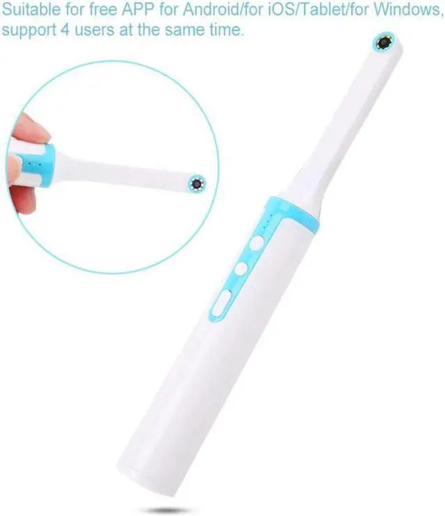 Alt view image 4 of 5 - 1080P 2MP Wireless WIFI Dental Intraoral Camera 8 LED Waterproof Oral Endoscope Dental Camera mouth Inspection Dentist Tool