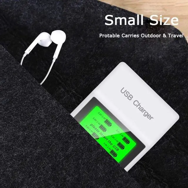 Alt view image 4 of 5 - 8 Port USB Wall Charger Charging Station Socket LED HUB Adapter for Mobile Phone Smartphone Tablets Travel Office Home Digital