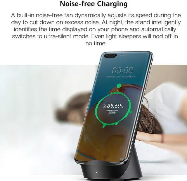 Alt view image 5 of 5 - Global Version  CP62 SuperCharge Wirelese Charger Stand Max 40W Support For Android ios