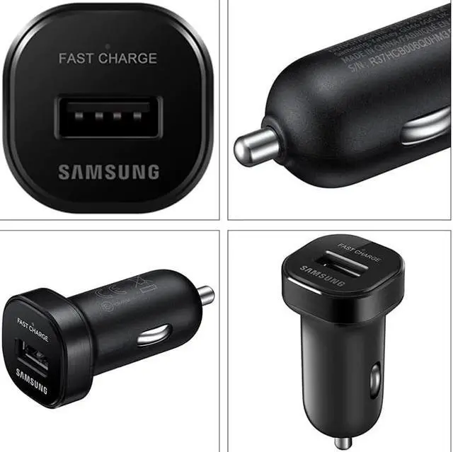 Alt view image 4 of 5 - 15W  Car Charger Mini AFC USB Fast Car Cigeratte Adapter USB-C Cable For Galaxy S8 S9 S10 Plus Note 8 9 10 PRO A50 A70