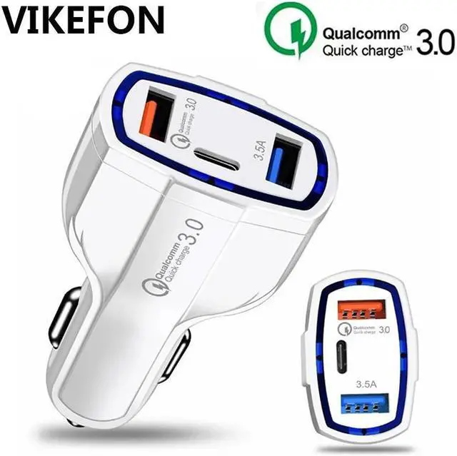 Main image of Car Charger Quick Charge 3.0 for iPhone X  S10  Mi 9 Mobile Phone Fast Charging Car Charger QC 3.0 Car-Charger