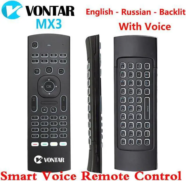 Alt view image 2 of 5 - Air Mouse Smart Voice Remote Control Backlit  Pro 2.4G Wireless Keyboard IR Learning For Android 9.0 TV BOX Android 10