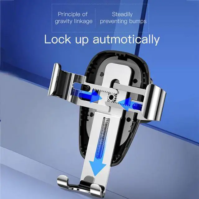 Alt view image 5 of 5 - car phone holder 10w qi wireless charger for iPhone X  S10 S9 S8 phone holder car phone power charger in air vent