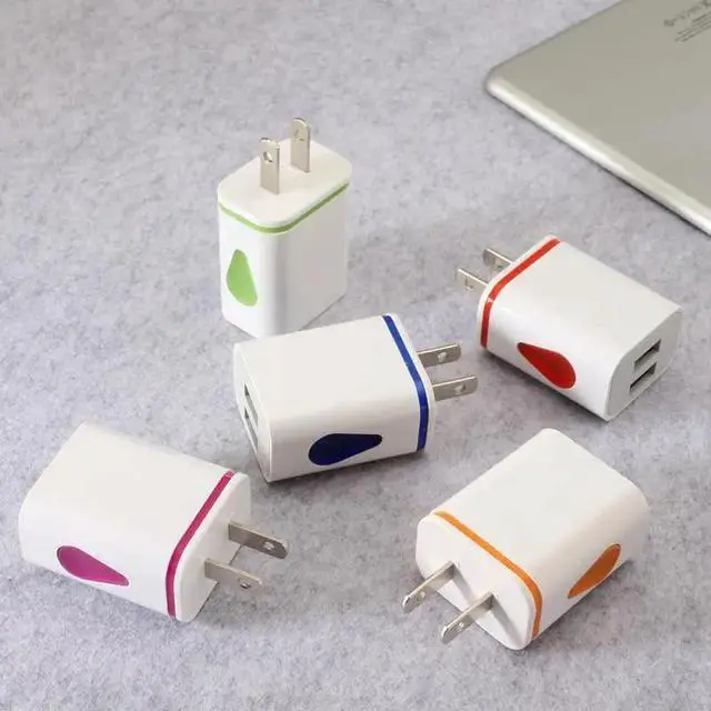 Alt view image 5 of 5 - 1pc New 2 USB Universal Multi Water Drop LED Light For   Iphone Fast Charger Smart Mobile Phone EU/US Plug Charging