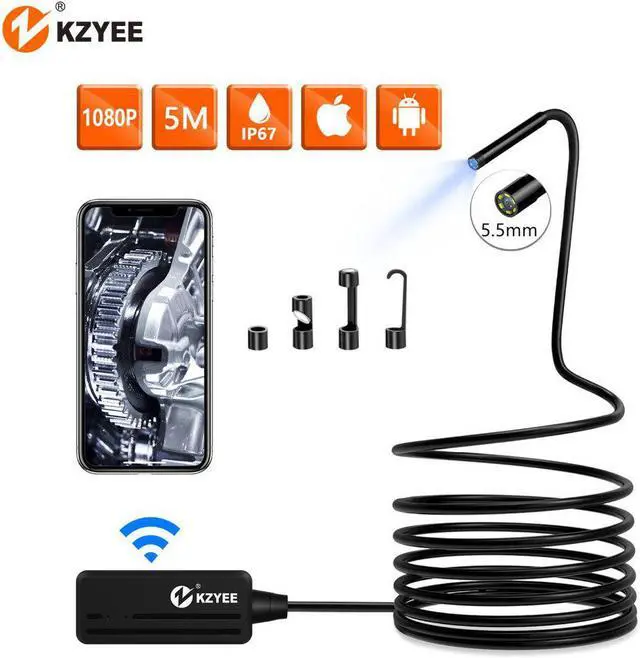Alt view image 6 of 7 - WIFI Endoscope Inspection Camera Wireless Borescope Endoscope Camera Hard Cable WIFI Endoscope for Android/IOS SmartPhone