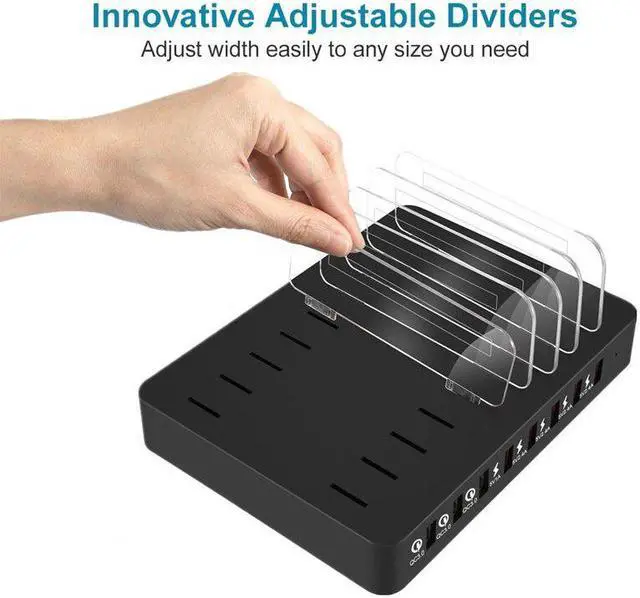 Alt view image 3 of 5 - 110W 8 Port Multi USB Charger For IPhone X 11 Carregador Quick Charge 3.0 Fast Charger Dock Station For  S10