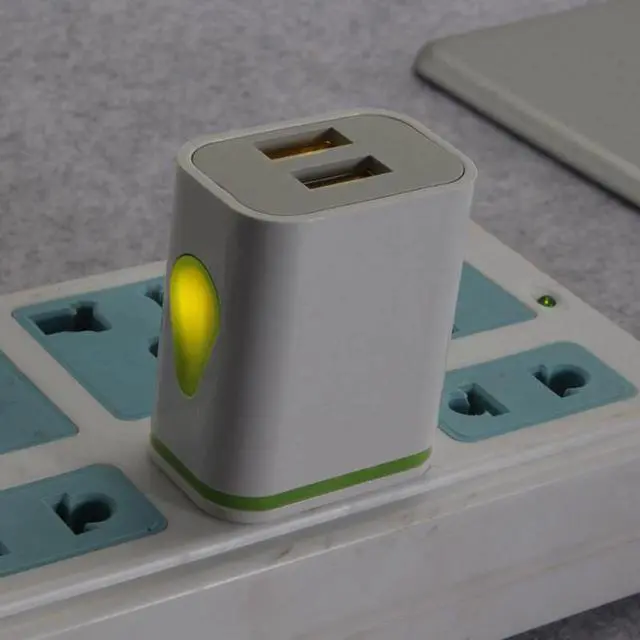 Alt view image 2 of 5 - 1pc New 2 USB Universal Multi Water Drop LED Light For   Iphone Fast Charger Smart Mobile Phone EU/US Plug Charging