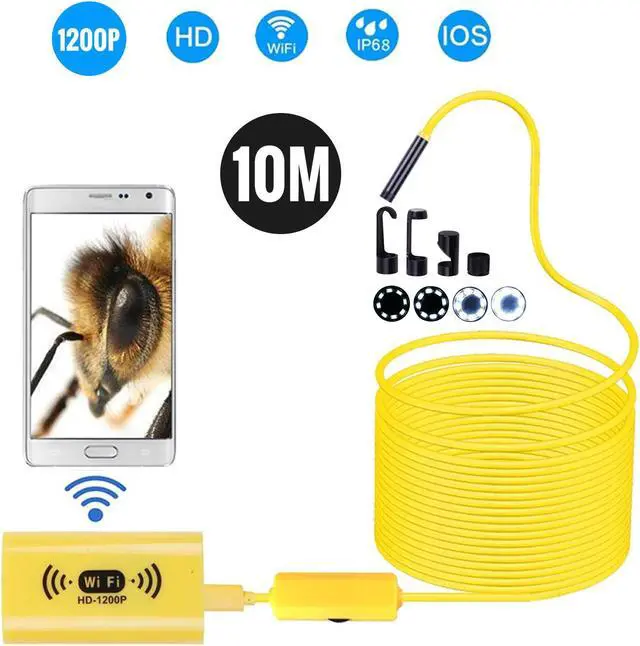 Main image of 8mm Wireless Endoscope Camera IP68 Waterproof WiFi Inspection 2M 8LED Semi-Rigid Cable Borescope for iPhone Android PC Notebook
