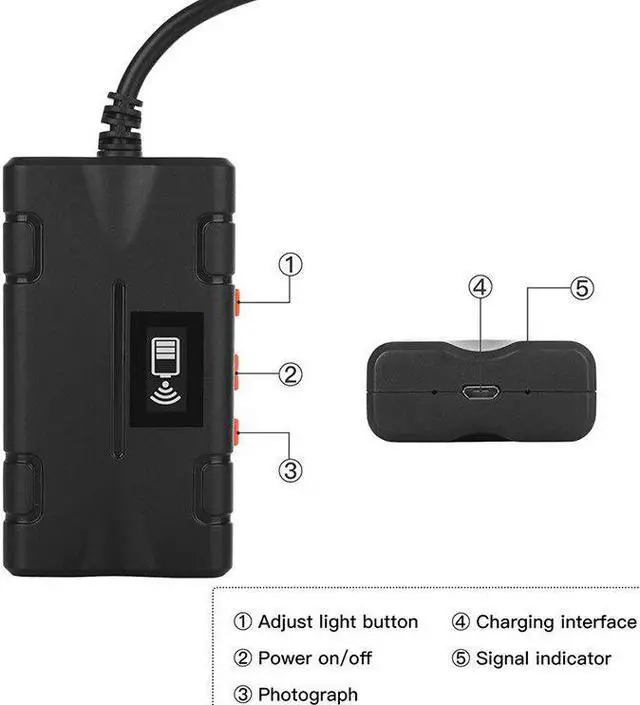 Alt view image 2 of 5 - Inspection Camera WiFi Endoscope 2.0 MP 1080P HD Borescope Rigid Snake Cable WIth 8 LED for IOS iPhone Android Tablet