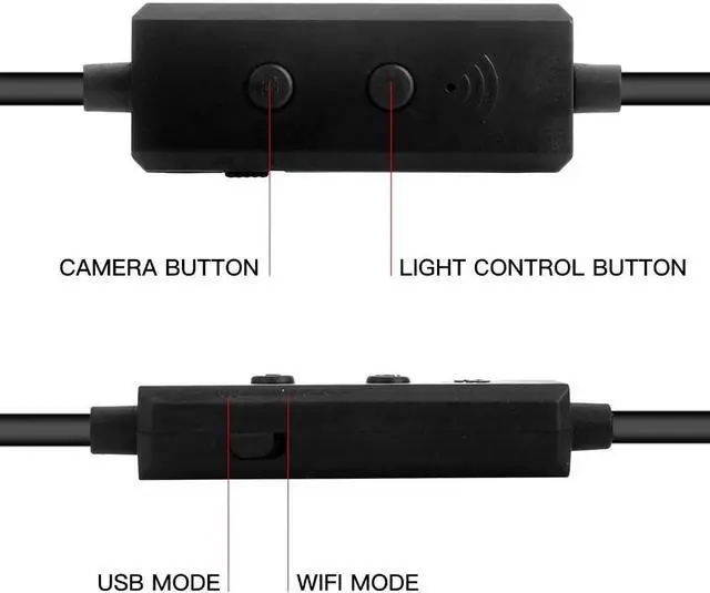 Alt view image 2 of 5 - WiFi Endoscope Camera No battery No charging 8mm Lens HD720P Soft Hard wire wireless inspection borescope for android IOS