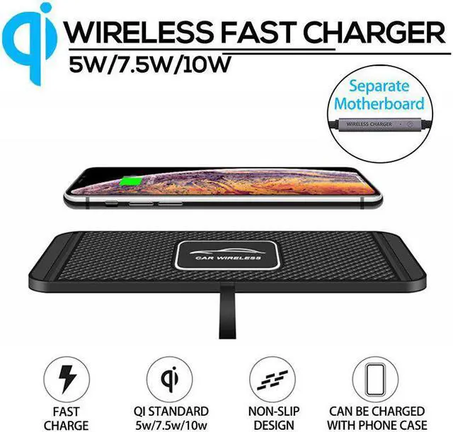 Main image of Universal Wireless Car Charger for iphone X 8 11 pro  Charging Dock Pad  S9 S20  Fast Charger Dashboard Holder Stand