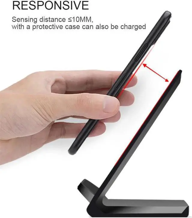 Alt view image 5 of 5 - Wireless Charger For  Galaxy S10 S20 Ulra Plus USB Qi Charging Pad for iPhone 11 Pro XR XS Max For  mi 10