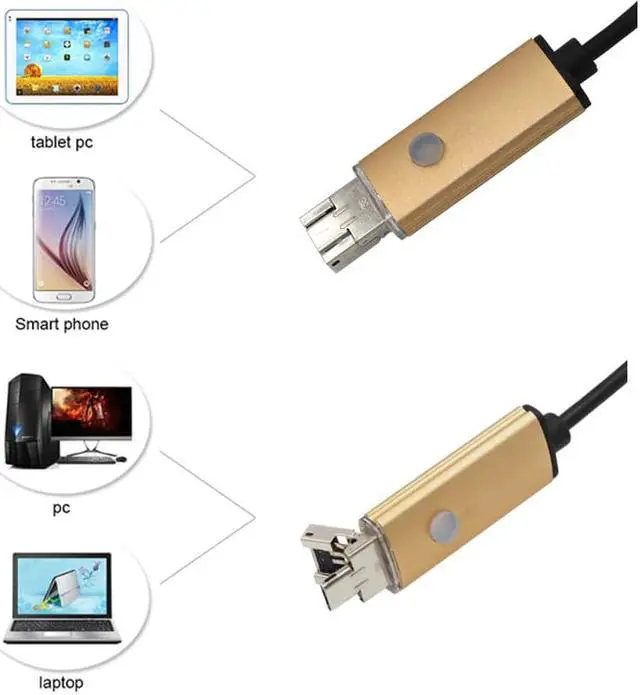 Alt view image 3 of 5 - 1/2/10/5M 5.5mm Lens Android Endoscope Waterproof Snake scope Borescope MicroUSB Inspection Video Camera Borescope Tube Camera