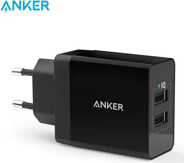 Main image of 24W 2-Port USB Wall Charger (EU/UK Plug) and PowerIQ Technology for iPhone, iPad, Galaxy, Nexus, HTC, , LG etc