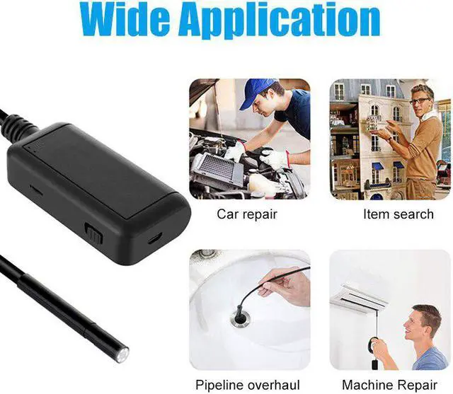 Alt view image 5 of 5 - 2m/10m WiFi 5.0MP HD Endoscope Camera USB 5.5MM IP67 Waterproof Borescope Inspection Camera For Android iOS Tablet PC