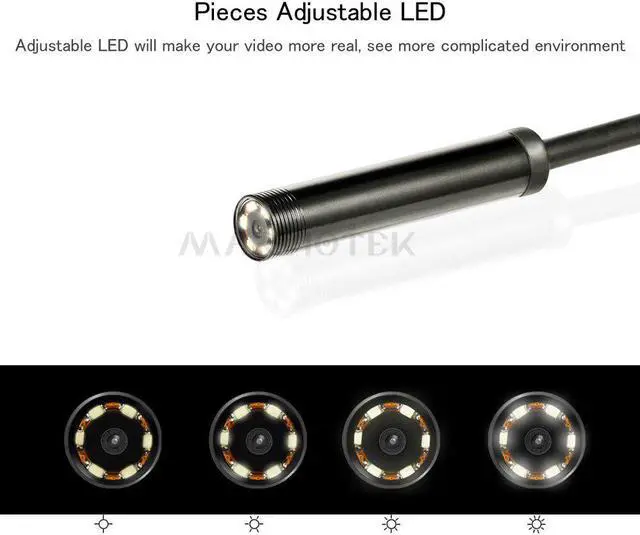 Alt view image 5 of 5 - 2m 5m 10m 7mm 2 in 1 Mini Camera HD USB endoscope camera Android Tube Waterproof Snake Borescope USB Inspection 6 LED endoscope