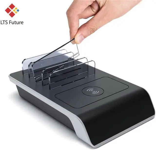 Alt view image 4 of 5 - Wireless Charger For Iphone Samsung Qc 3.0 Quick Charge Multi Usb Ports Charging Dock Station Desk Phone Organizer Multiple