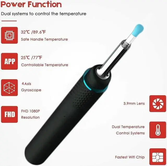 Alt view image 3 of 5 - 3.5mm WiFi Ear Otoscope Wireless HD1080P Digital Endoscope Ear Inspection Camera EarS Cleaning Tool with 6 Led for IOS Android