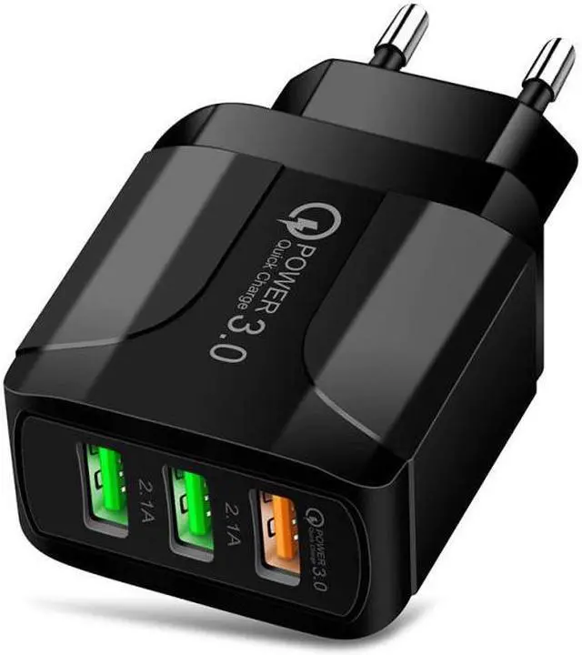 Alt view image 5 of 5 - 3USB QC 3.0 Charger USB US EU UK Wall Fast Charging Adapter 3 Ports Charge Adapter For Universal Mobile Phone Tablet Dropship