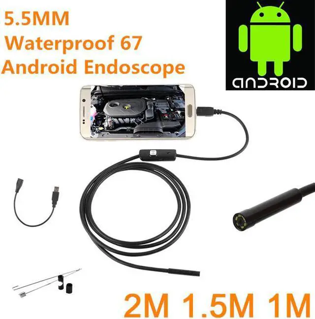 Main image of Camera 5.5MM 2in1 Micro USB Camera Mini Camcorders Waterproof 6 LED Borescope Inspection Camera for Android