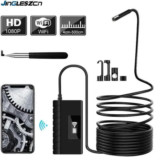 Main image of 5.5mm Telescoping Wifi Endoscope Camera 1080P HD Semi-Rigid Snake Camera USB Endoscope Borescope IOS Endoscope For Iphone Tablet