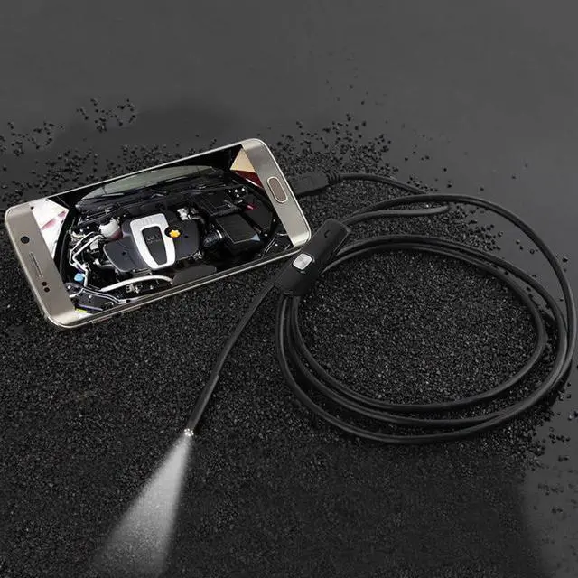 Alt view image 5 of 5 - Camera 5.5MM 2in1 Micro USB Camera Mini Camcorders Waterproof 6 LED Borescope Inspection Camera for Android