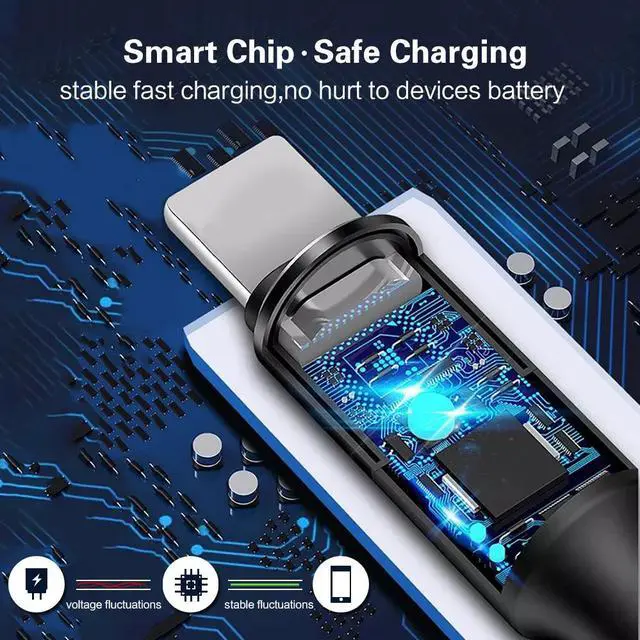 Alt view image 2 of 5 - 1M Type C 3A Charger Cable For iPhone  P30 Pro Fast Charge Phone Charging Wire Micro Cable For  S9 S10 Type C Wire